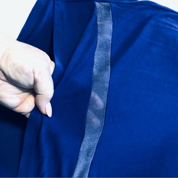 Spense 2X Royal Blue T Shirt with Mesh Detail - Picture 2 of 10